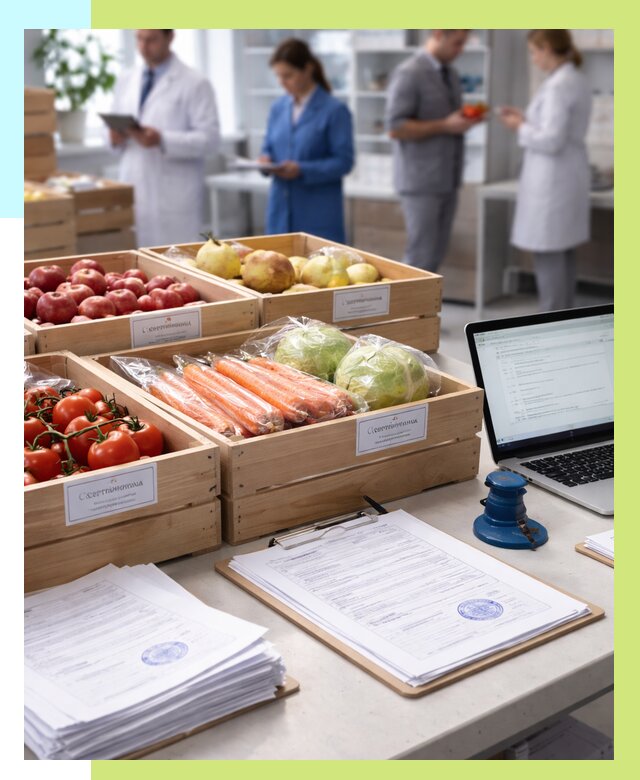 Сертификация овощей и фруктов в Чебаркуле от 9126 р. | Алешин-Чбр