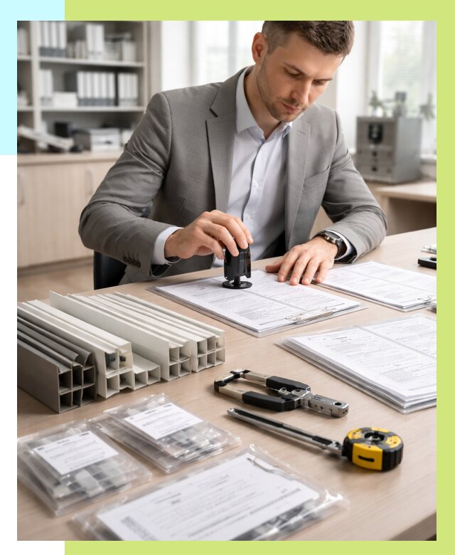 Сертификация ПВХ продукции в Чебаркуле от 9126 р., Алешин-Чбр