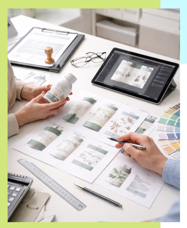 Профессиональная разработка дизайна и текста этикетки продукции в Чебаркуле