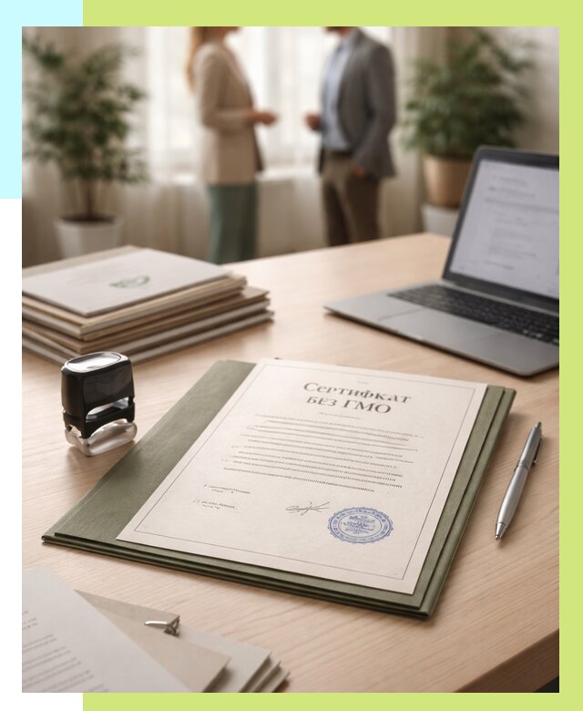 Сертификат без ГМО в Чебаркуле от 8053 р. оформить срочно Алешин-Чбр